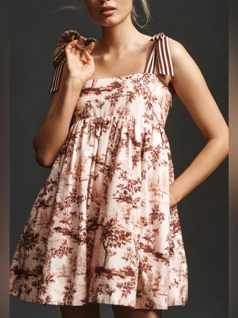 Anthropologie Maeve Babydoll Mini Dress NWT - Picture 6 of 8